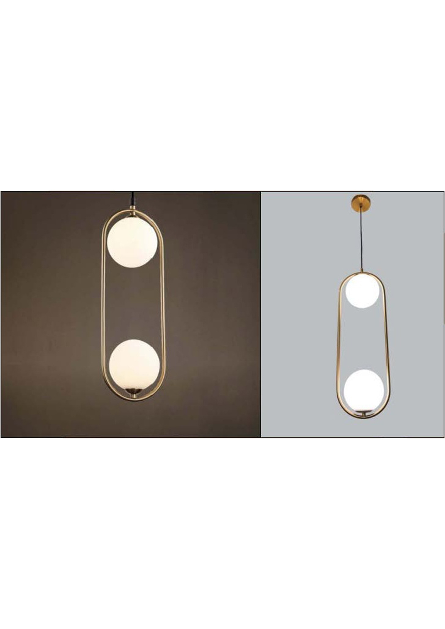 Beyond Lights - Gold Globe Pendant- GL